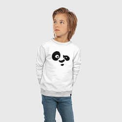 Свитшот хлопковый детский Панда, цвет: белый — фото 2