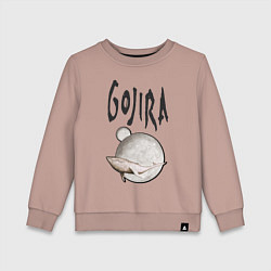 Свитшот хлопковый детский Gojira, цвет: пыльно-розовый