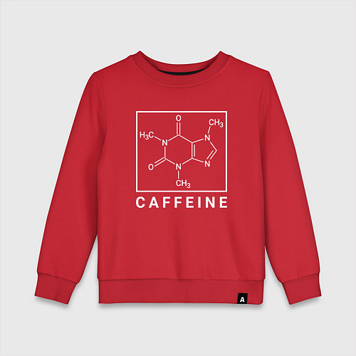 Детский свитшот Структура Кофеина / Красный – фото 1