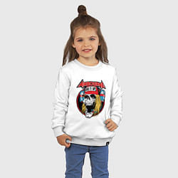 Свитшот хлопковый детский Airbourne: Live it up, цвет: белый — фото 2