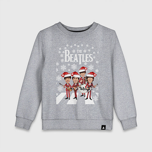 Детский свитшот Битлз Новогодний / Меланж – фото 1