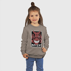 Свитшот хлопковый детский Кенпачи Банкай, цвет: утренний латте — фото 2