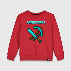 Свитшот хлопковый детский Minecraft, цвет: красный
