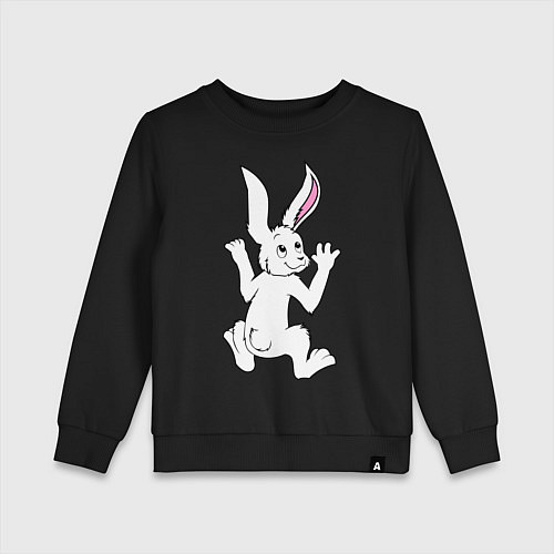 Детский свитшот Кролик на мне / Черный – фото 1