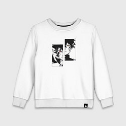 Свитшот хлопковый детский Черный клевер, цвет: белый