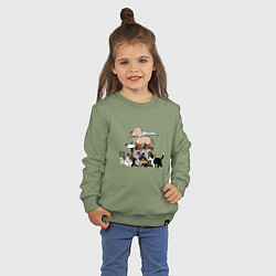 Свитшот хлопковый детский One Punch Man, цвет: авокадо — фото 2