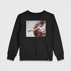 Свитшот хлопковый детский Искусство, цвет: черный