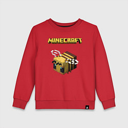 Свитшот хлопковый детский Minecraft, цвет: красный