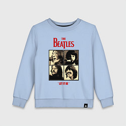 Свитшот хлопковый детский The Beatles LET IT BE, цвет: мягкое небо
