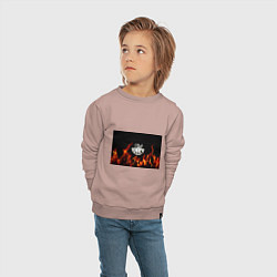 Свитшот хлопковый детский The Beatles, цвет: пыльно-розовый — фото 2