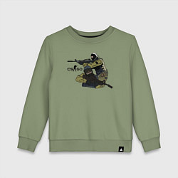 Свитшот хлопковый детский CS:GO, цвет: авокадо