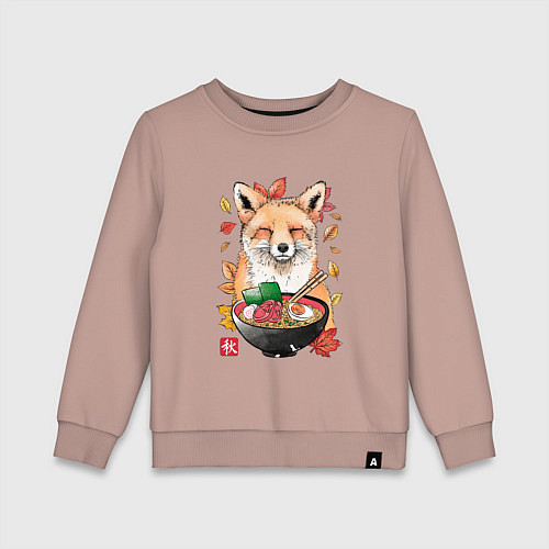 Детский свитшот Лиса / Пыльно-розовый – фото 1