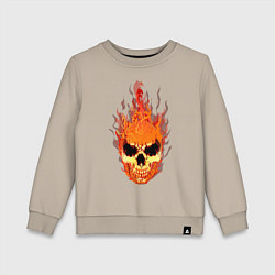 Детский свитшот Fire flame skull