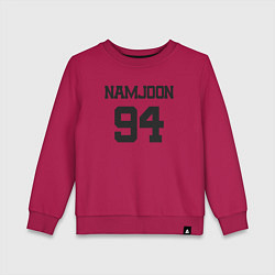 Свитшот хлопковый детский BTS - Namjoon RM 94, цвет: маджента