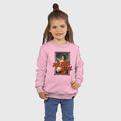 Свитшот хлопковый детский Rebel Girl, цвет: светло-розовый — фото 2