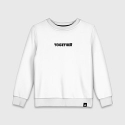 Свитшот хлопковый детский Together, цвет: белый