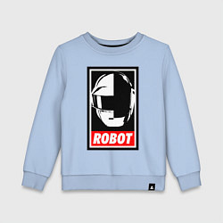 Свитшот хлопковый детский Daft Punk, цвет: мягкое небо