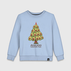 Свитшот хлопковый детский Avocado Christmas Tree, цвет: мягкое небо