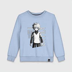 Свитшот хлопковый детский Киллуа Золдик, цвет: мягкое небо
