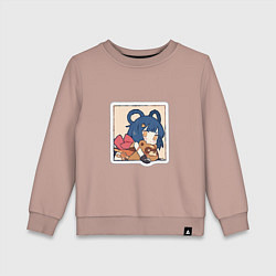 Свитшот хлопковый детский Сян Лин, цвет: пыльно-розовый