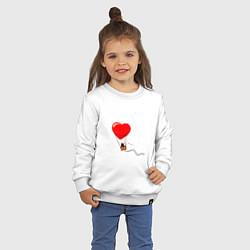 Свитшот хлопковый детский Влюблённая пара, цвет: белый — фото 2