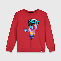 Свитшот хлопковый детский STU СТУ Brawl Stars, цвет: красный