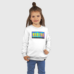 Свитшот хлопковый детский Певица Манижа Евровидение 2021, цвет: белый — фото 2