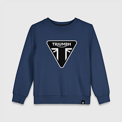 Свитшот хлопковый детский Triumph Мото Лого Z, цвет: тёмно-синий