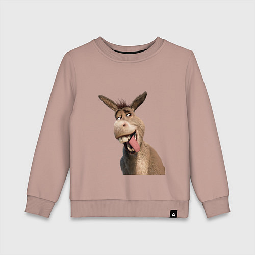 Детский свитшот Шрек: Осел / Пыльно-розовый – фото 1