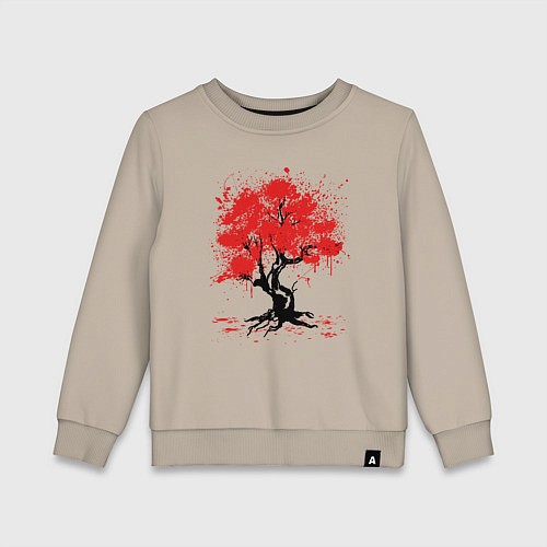 Детский свитшот САКУРА SAKURA ВИШНЯ / Миндальный – фото 1