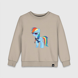 Свитшот хлопковый детский Pony - Rainbow Dash, цвет: миндальный