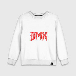 Свитшот хлопковый детский Рэпер DMX логотип logo, цвет: белый