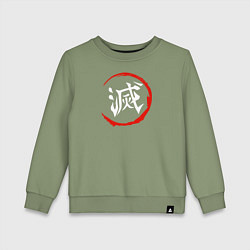 Свитшот хлопковый детский Kimetsu no Yaiba Клинок, рассекающий демонов, цвет: авокадо