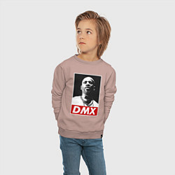 Свитшот хлопковый детский Rapper DMX, цвет: пыльно-розовый — фото 2