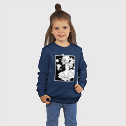 Свитшот хлопковый детский Сакура ловец карт Сакура Керо, цвет: тёмно-синий — фото 2