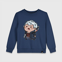 Свитшот хлопковый детский Baby Nero, цвет: тёмно-синий