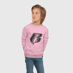 Свитшот хлопковый детский Ruff Ryders, цвет: светло-розовый — фото 2