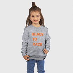 Свитшот хлопковый детский KTM READY TO RACE спина Z, цвет: меланж — фото 2