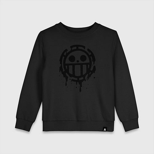 Детский свитшот One Piece знак черной краской / Черный – фото 1