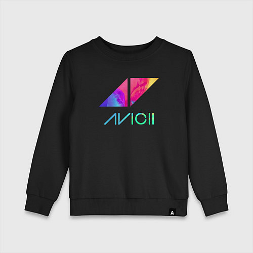 Детский свитшот AVICII RAIBOW / Черный – фото 1