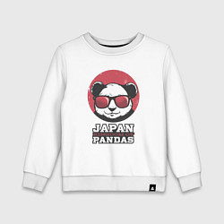 Свитшот хлопковый детский Japan Kingdom of Pandas, цвет: белый