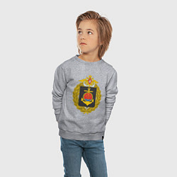 Свитшот хлопковый детский БАЛТИЙСКИЙ ФЛОТ ВМФ РОССИИ, цвет: меланж — фото 2