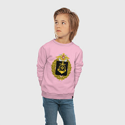 Свитшот хлопковый детский СЕВЕРНЫЙ ФЛОТ ВМФ РОССИИ, цвет: светло-розовый — фото 2