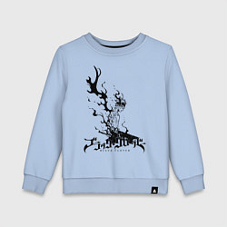 Свитшот хлопковый детский Черный Аста Черный Клевер, цвет: мягкое небо