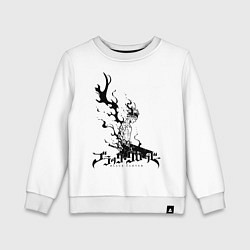 Свитшот хлопковый детский Черный Аста Черный Клевер, цвет: белый