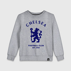 Свитшот хлопковый детский Chelsea Est. 1905, цвет: меланж