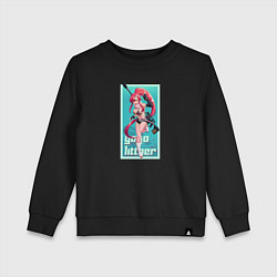 Свитшот хлопковый детский Yoko, цвет: черный