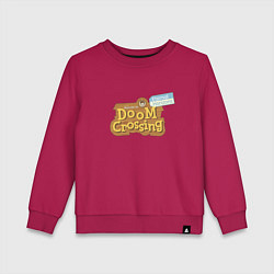 Свитшот хлопковый детский Doom crossing, цвет: маджента