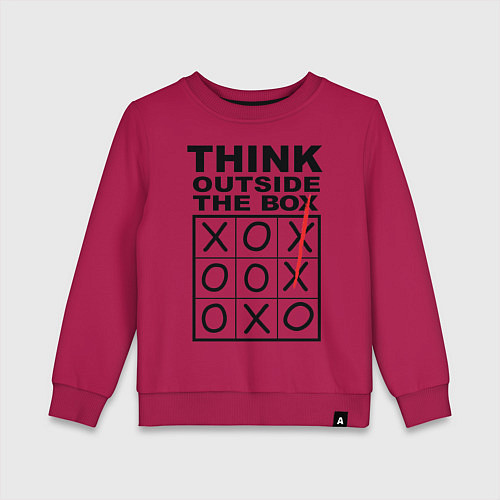 Детский свитшот THINK OUTSIDE THE BOX / Маджента – фото 1