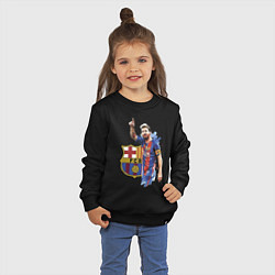 Свитшот хлопковый детский Lionel Messi Barcelona Argentina!, цвет: черный — фото 2